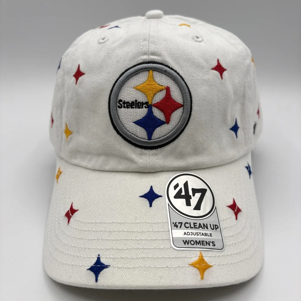 Pittsburgh Steelers 47 Brand Womens Hat Clean Up Strap Back Logo Cap NFL NEW